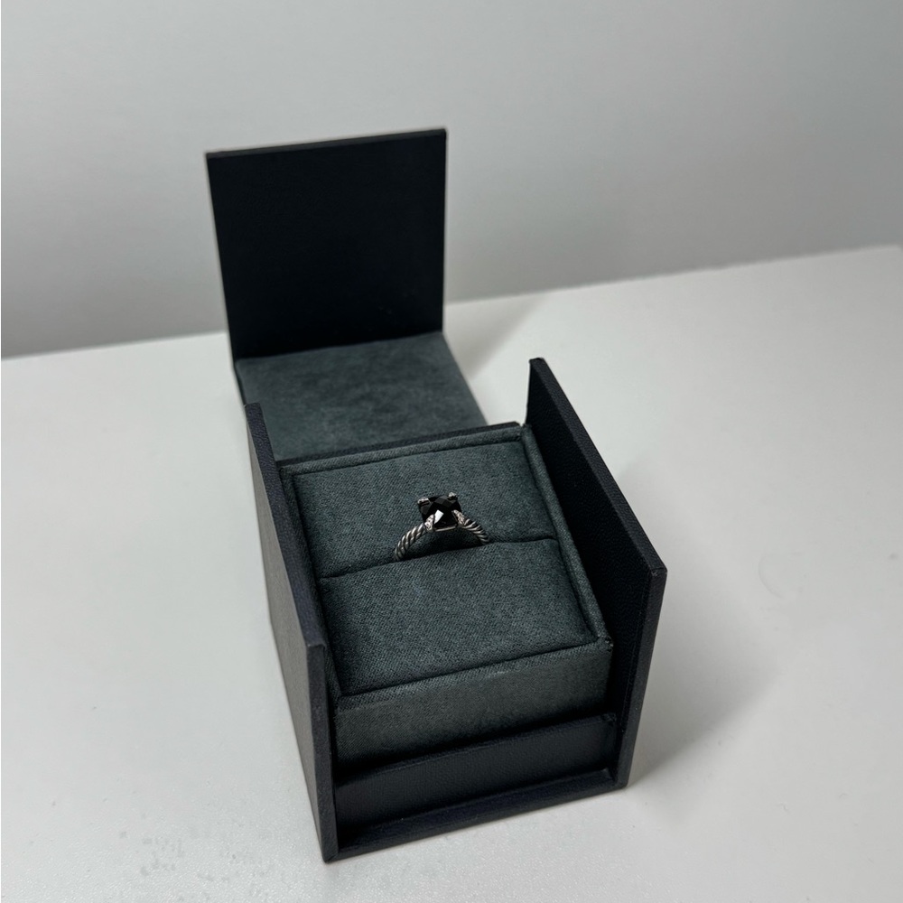 David Yurman CHATELAINE® RING
Sterling Silver w/ Black Onyx & Diamonds (size 6) - Picture 7 of 12